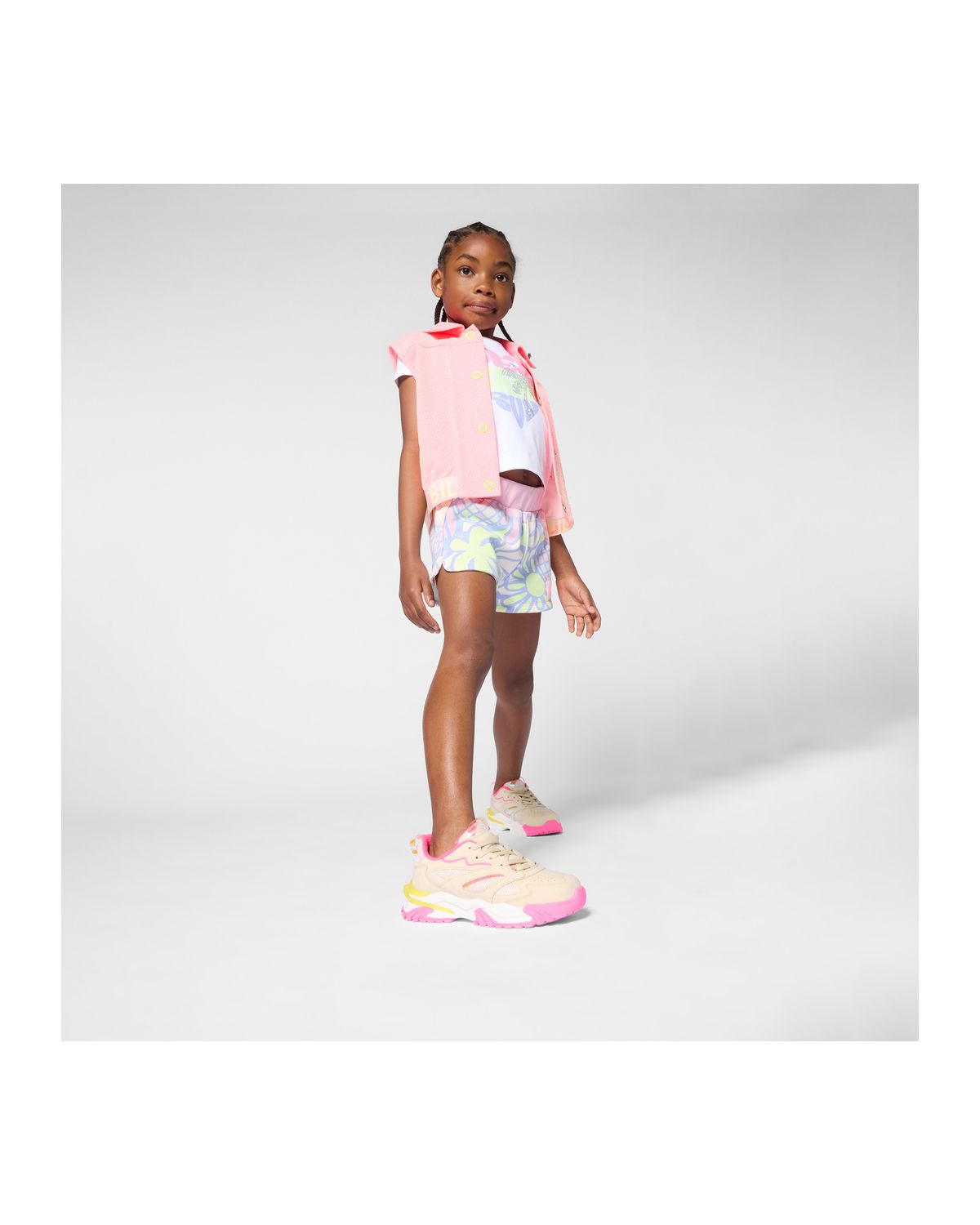 BILLIE BLUSH ALLOVER SURF PRINT SHORTS