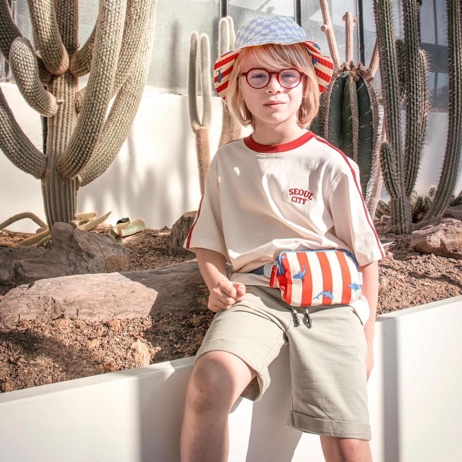 Rockahula Shark Reversible Bucket Hat 7-10 Years