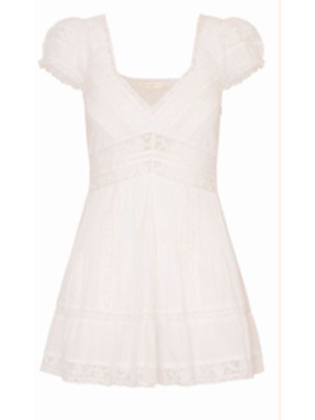 LOVE SHACK FANCY EDENA DRESS WHITE