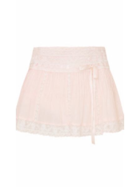 LOVE SHACK FANCY SOLENA SKIRT PINK