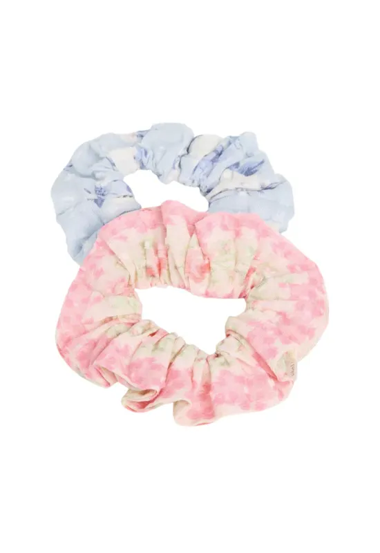 LOVE SHACK FANCY NAMINA SCRUNCHIE PINK SKY