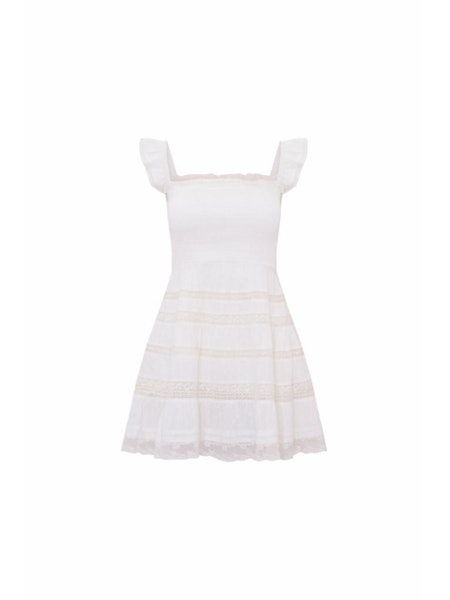 LOVE SHACK FANCY COLBERA DRESS WHITE