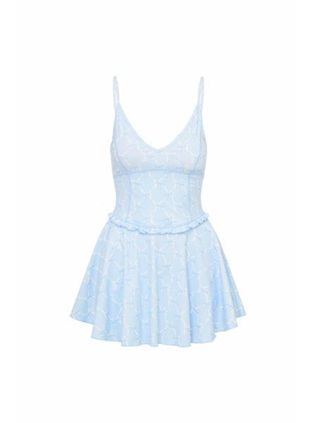 LOVE SHACK FANCY ERGO DRESS CHILLED BLUE