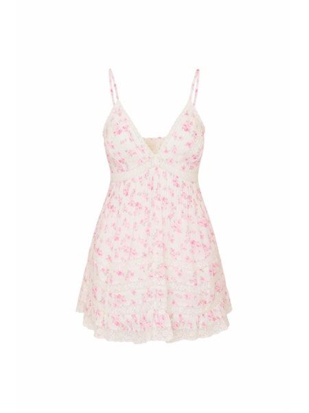 LOVE SHACK FANCY ALONNA DRESS RUSTIC ORCHID