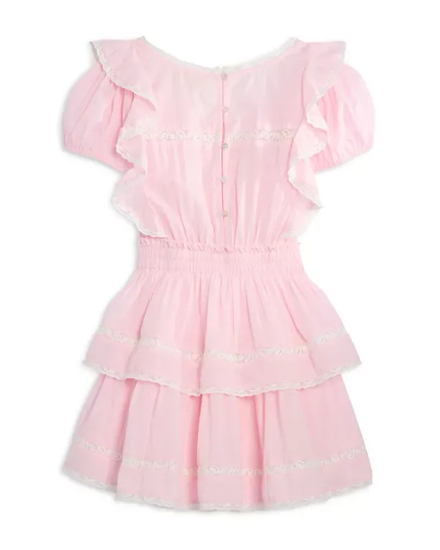 LOVE SHACK FANCY JAIME DRESS PINK