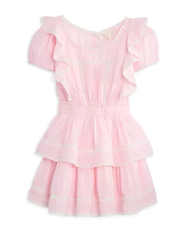 LOVE SHACK FANCY JAIME DRESS PINK