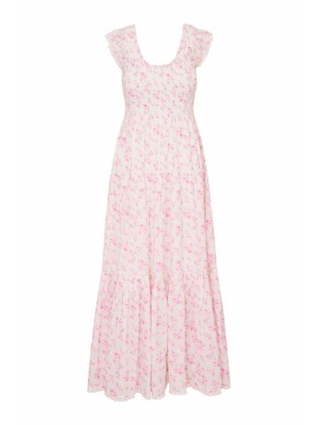 LOVE SHACK FANCY CHESSIE DRESS RUSTIC ORCHID