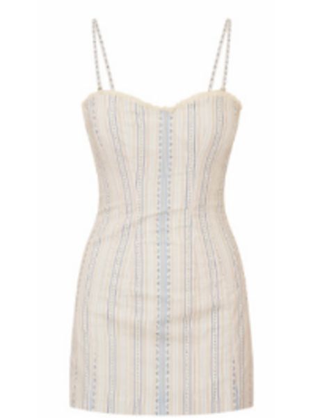 LOVE SHACK FANCY JAYNA DRESS CINCHED BLUE