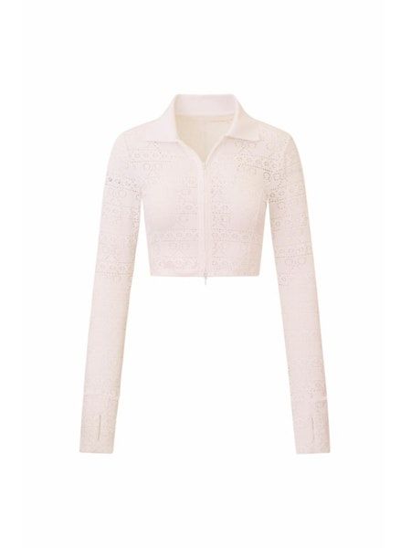 LOVE SHACK FANCY TINKER JACKET TRUE WHITE