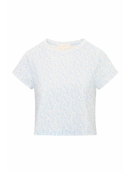 LOVE SHACK FANCY RUBIN CROPPED TEE CHAPPARAL BLUE