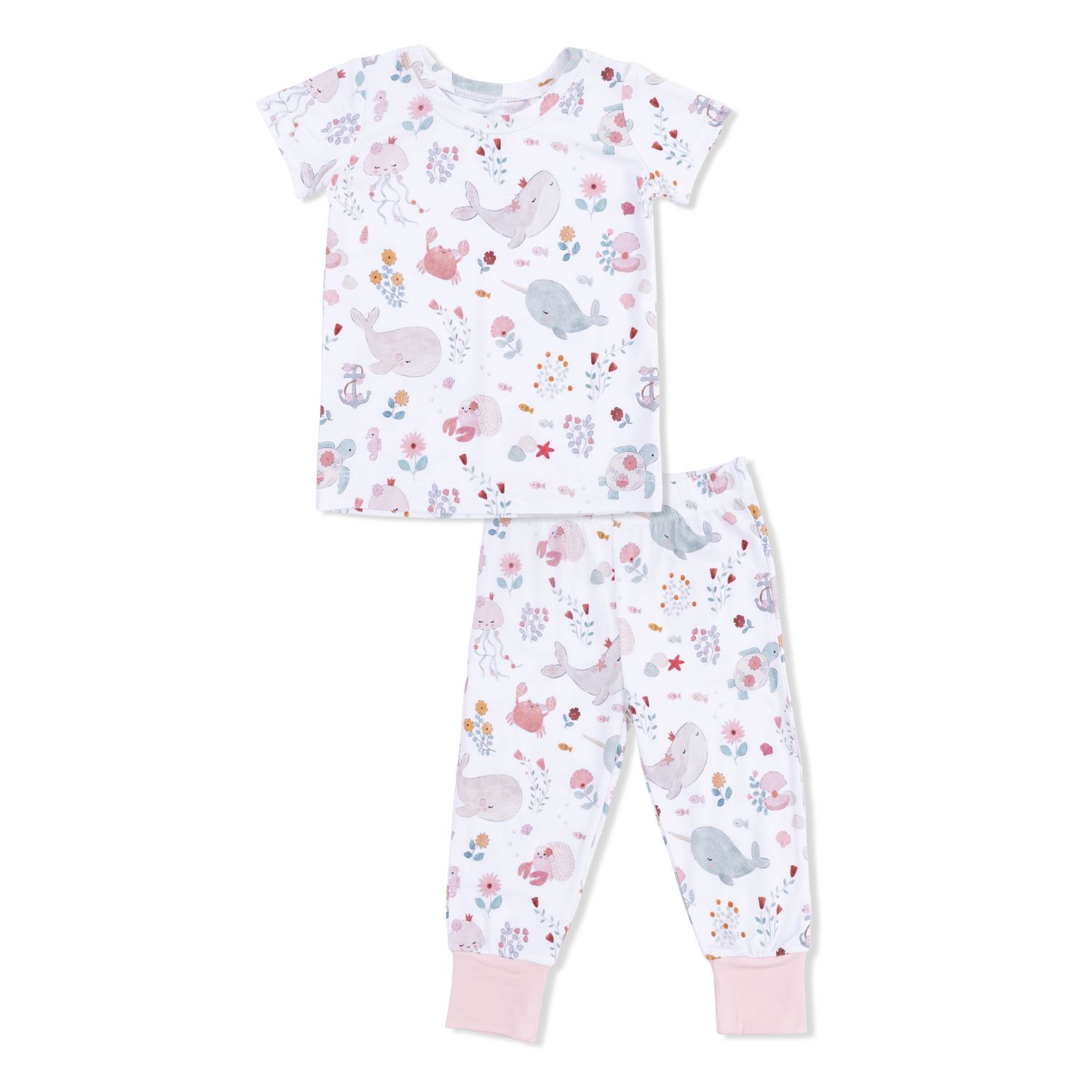 Angel Dear Garden Sea Creatures - Short Sleeve Loungewear Set