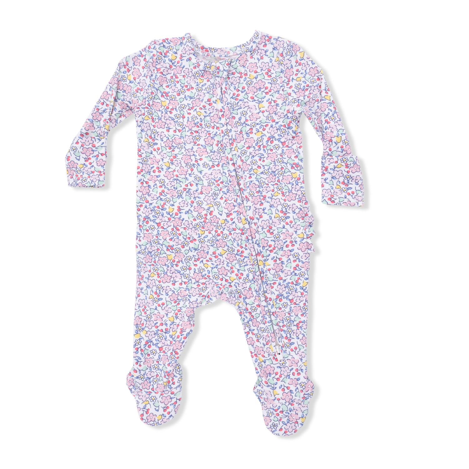 Angel Dear Elizabeth's Garden - 2 Way Ruffle Back Zipper Footie