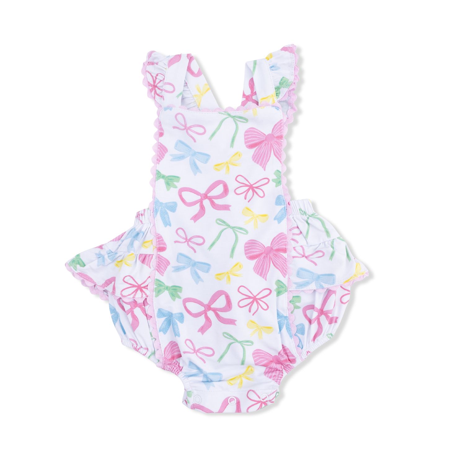 Angel Dear Sweet Bows - Ric Rac Ruffle Sunsuit