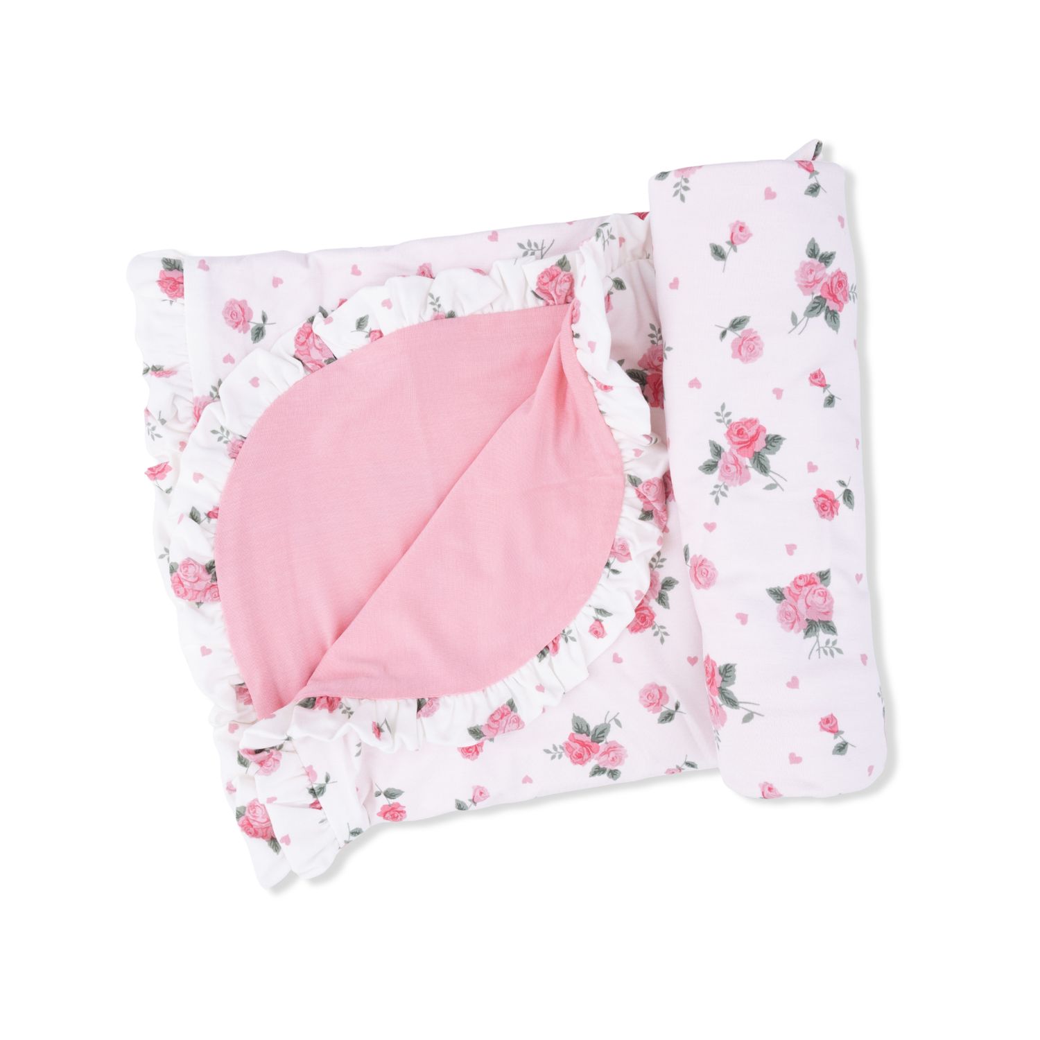 Angel Dear Pink Rosettes - Ruffle Blanket