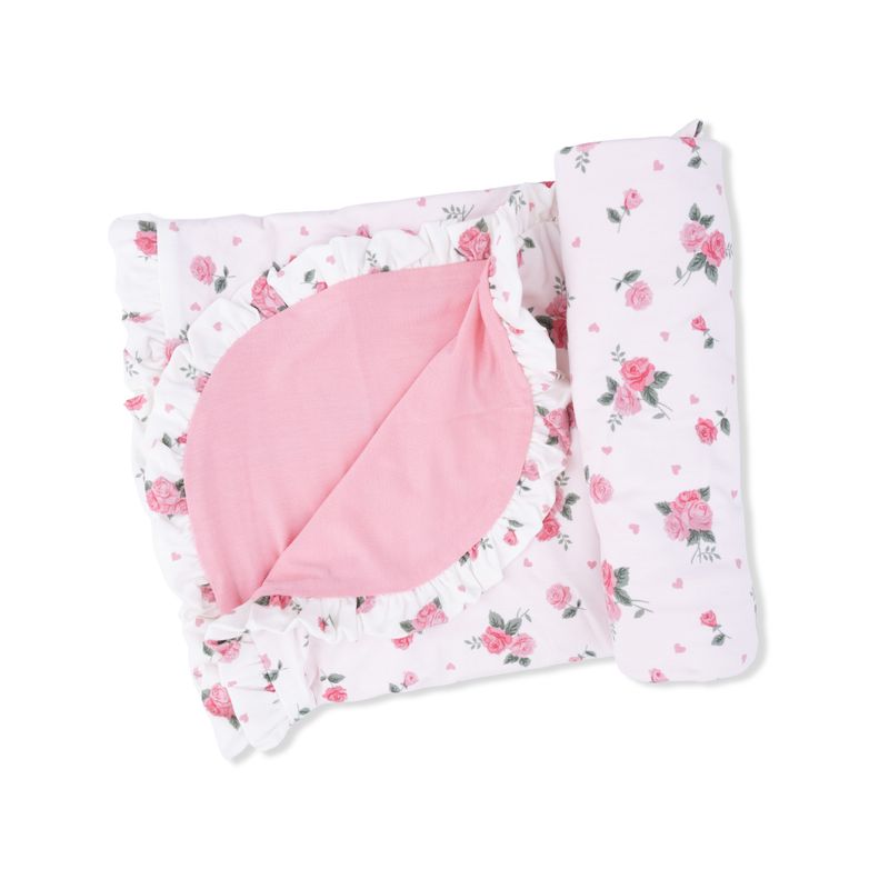 Angel Dear Pink Rosettes - Ruffle Blanket