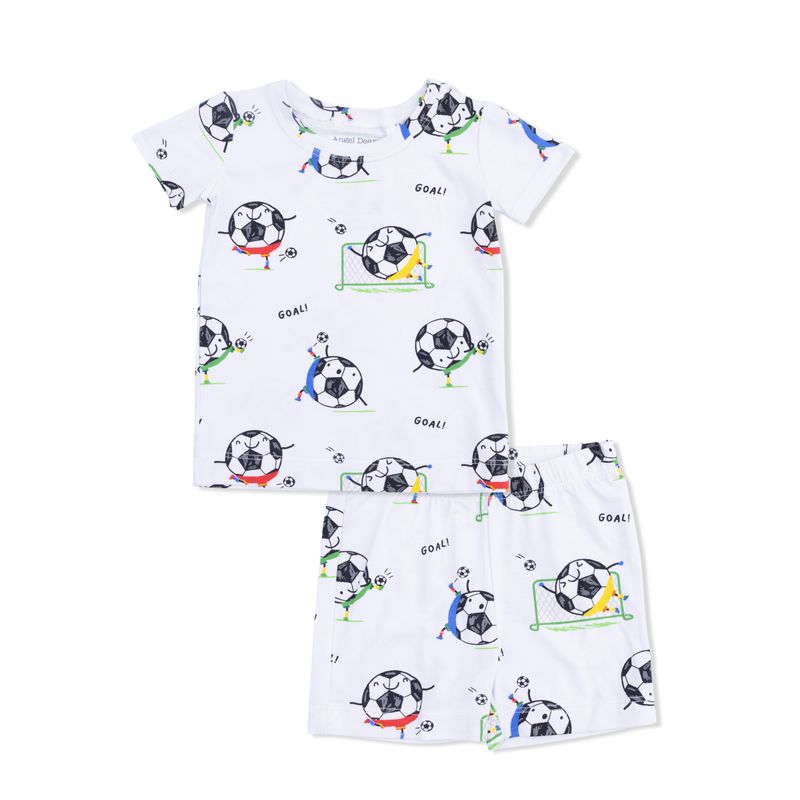 Angel Dear Soccer Balls Playing Soccer  Blue - Loungewear Short Set