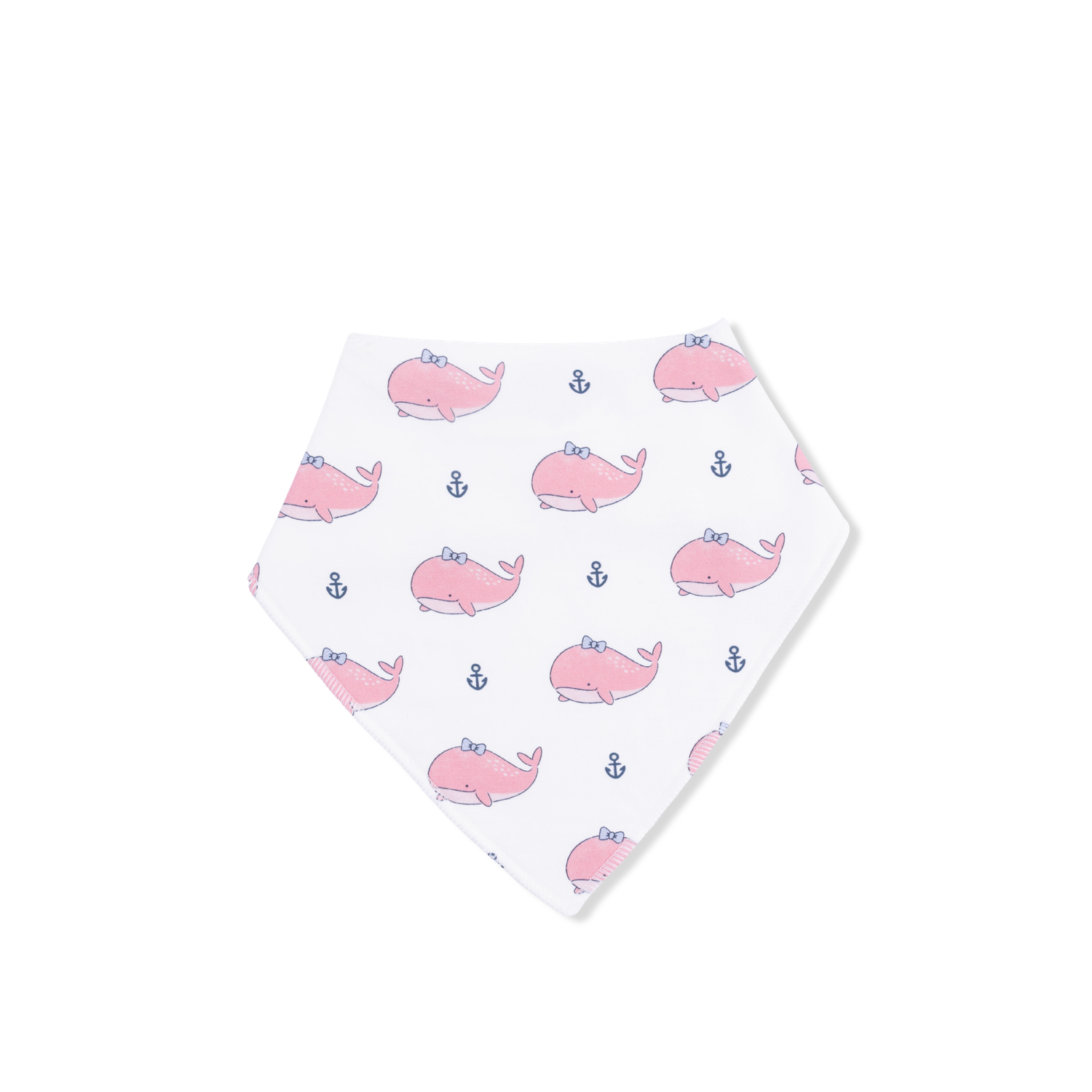 Angel Dear Bubbly Whale with Bow  Pink - Bandana Bib
