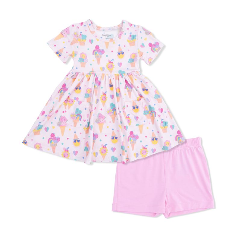 Angel Dear Ice Cream Fun Crew - Twirly Dress with Cartwheel Short