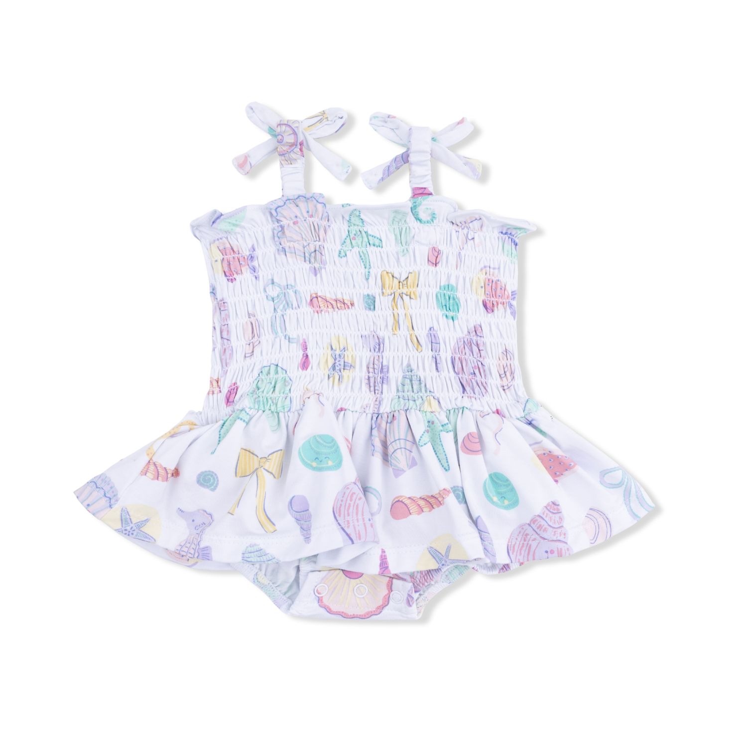 Angel Dear Beach Days - Smocked Bubble with Skirt