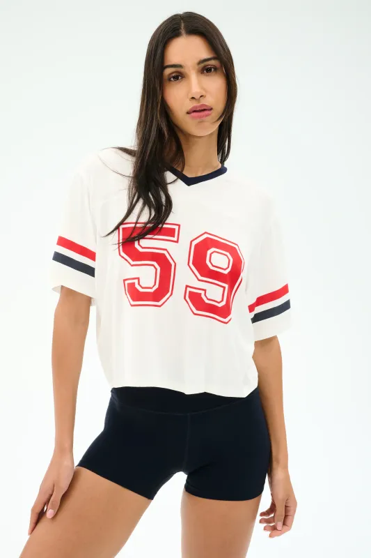 SPLITS 59 REX VARSITY JERSEY V-NECK WHITE/59
