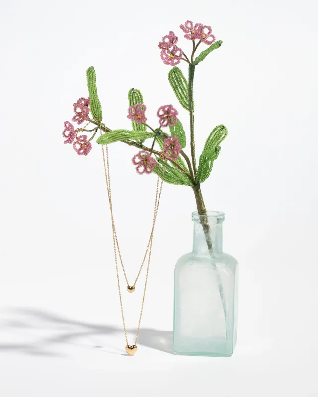 Tai Gold vermeil mini heart slide necklace*