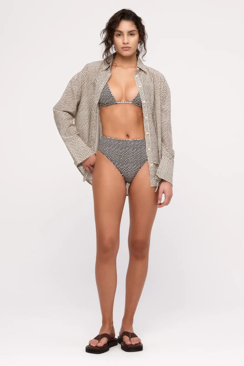 Zulu &amp; Zephyr Cotton Silk Shirt Natural Spot