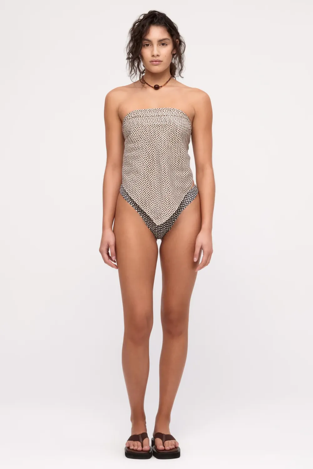 Zulu &amp; Zephyr Cotton Silk Scarf Natural Spot