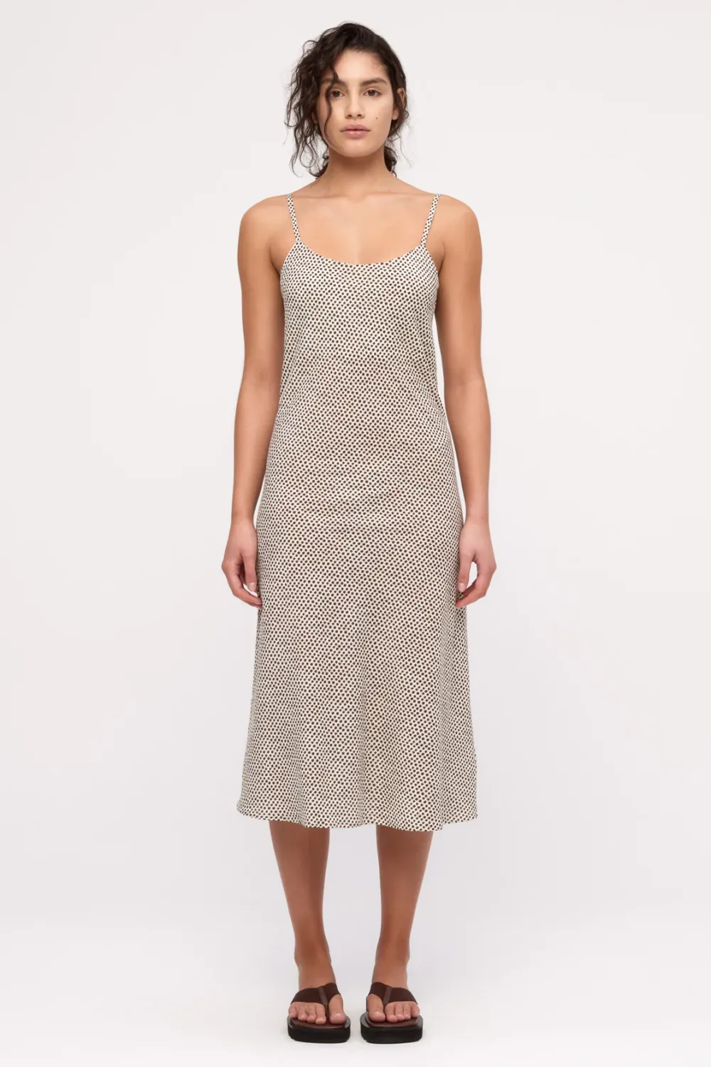 Zulu &amp; Zephyr Cotton Silk Slip Dress Natural Spot