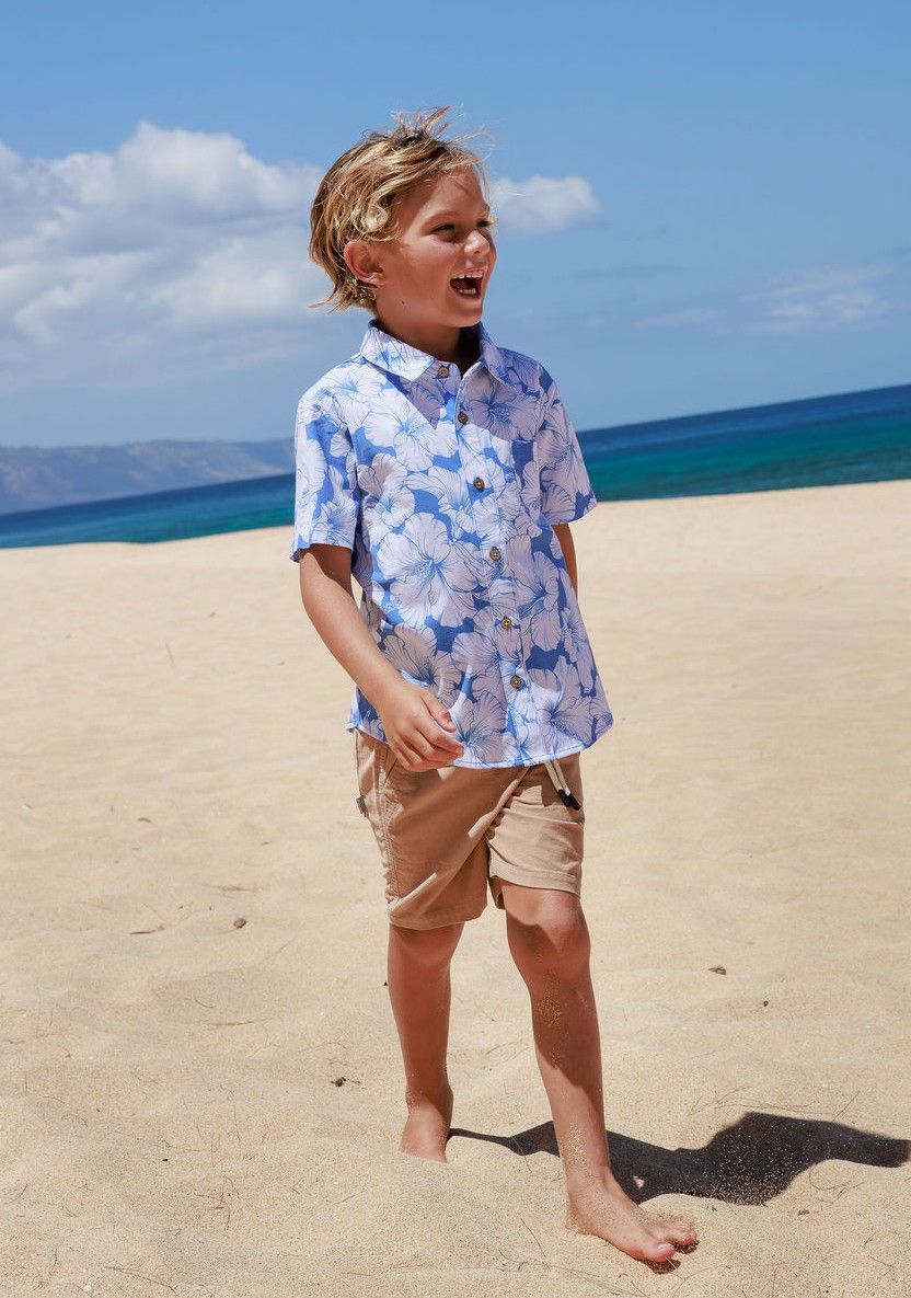 Feather 4 Arrow Button Down MARINA BLUE