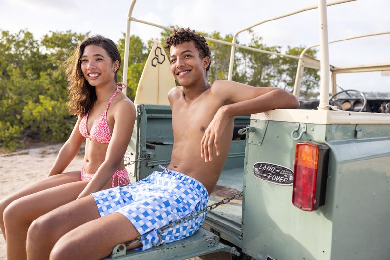 SNAPPER ROCK OCEAN GRID SWIM SHORT