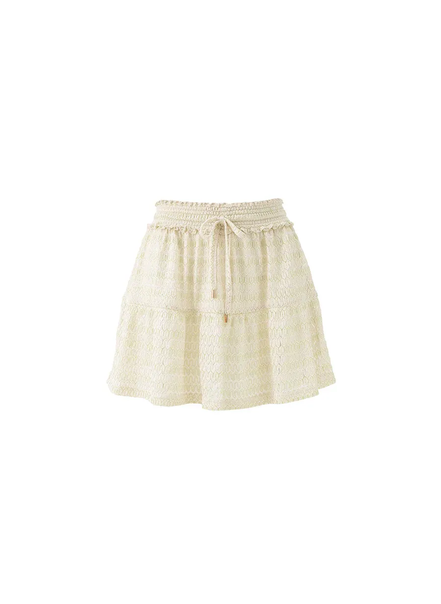 MELISSA ODABASH DUNE SKIRT GOLD