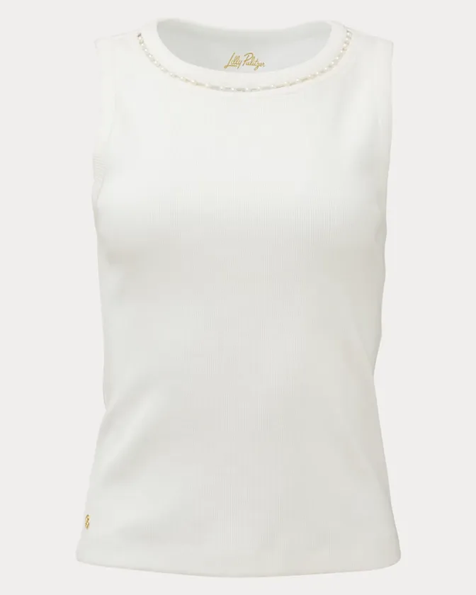Lilly Pulitzer Vanna Knit Top Resort White