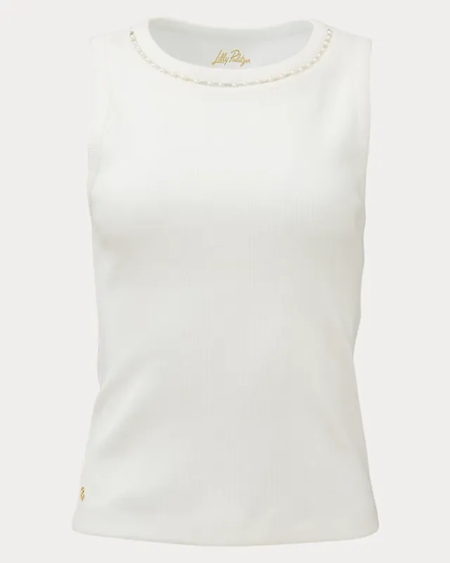 Lilly Pulitzer Vanna Knit Top Resort White