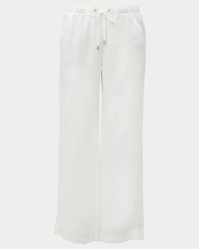 Lilly Pulitzer 31" Brawley Linen Pant Resort White