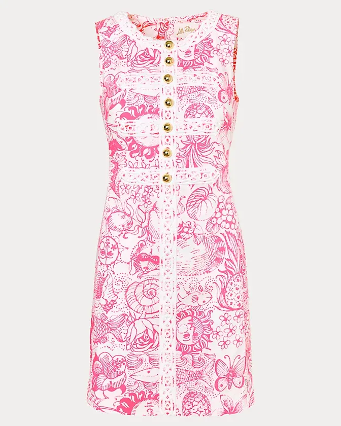 Lilly Pulitzer Wister Stretch Shift Cherry Blossom Pink Fleur De Lilly