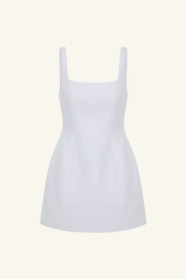 SHONA JOY OTIS SQUARE NECK MINI DRESS SKY