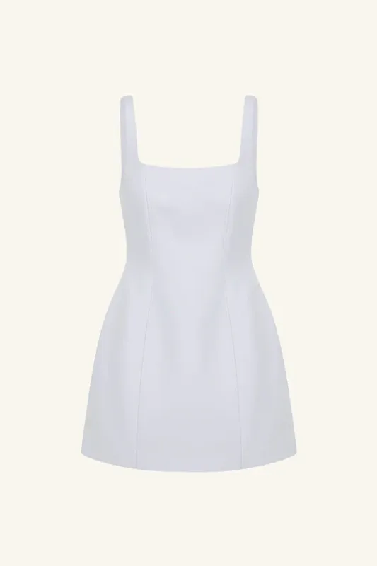 SHONA JOY OTIS SQUARE NECK MINI DRESS SKY