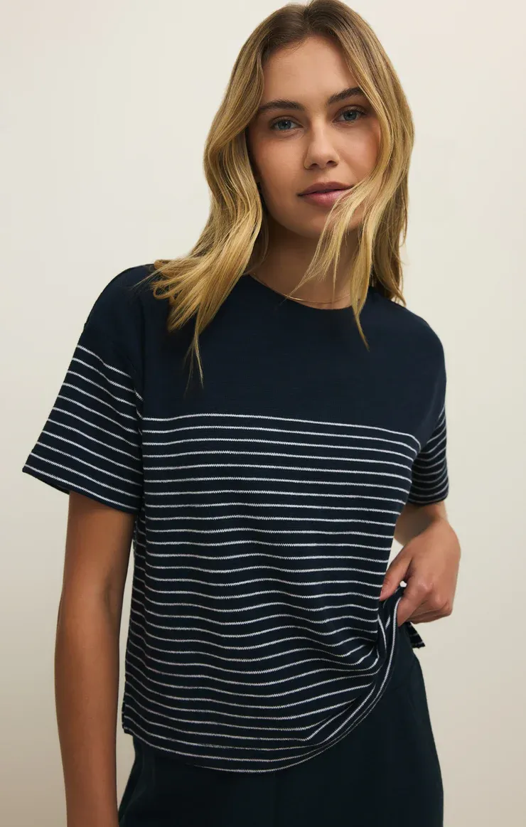 Z SUPPLY  HARBOR STRIPED SHIRT ECLIPSE
