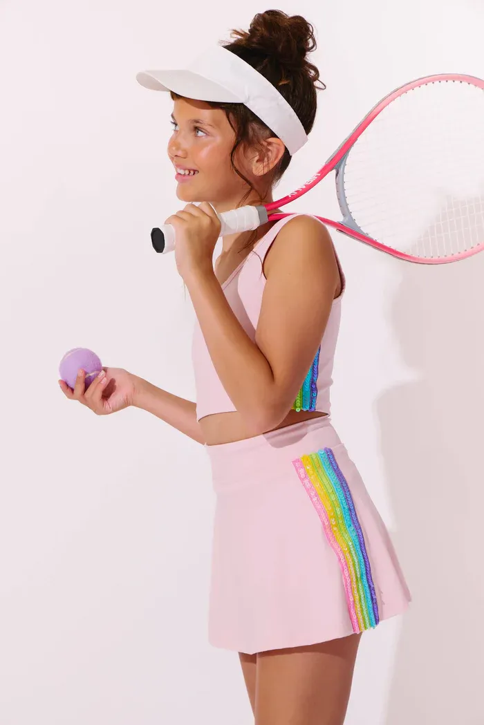 Lola &amp; the Boys Pink-Rainbow-Sherbet-Sequin-Tennis-Set