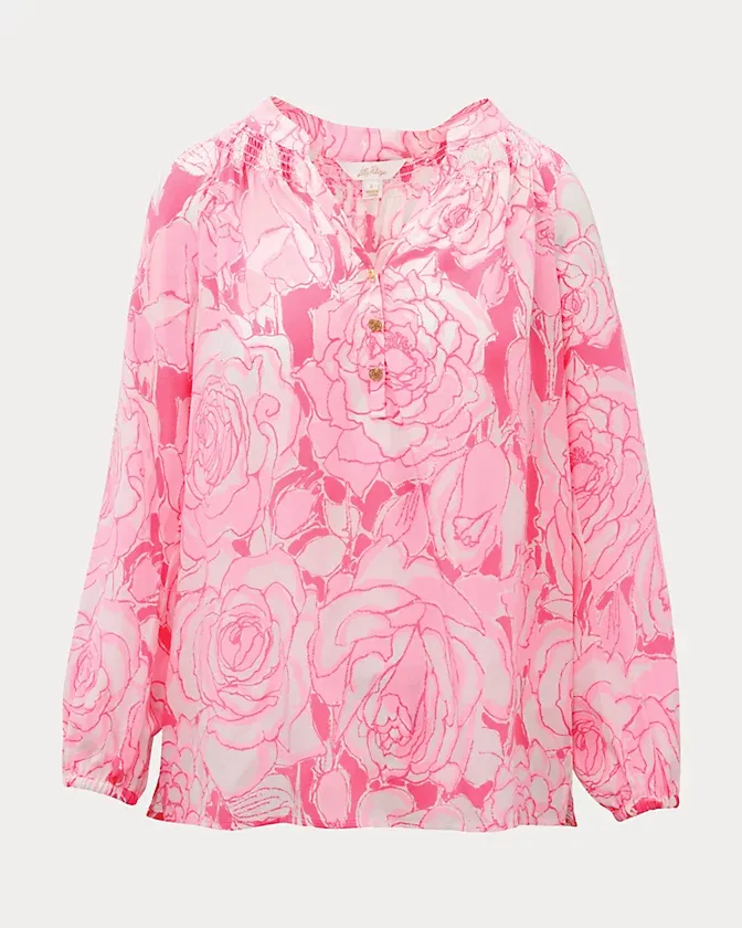 Lilly Pulitzer Elsa Top Confetti Pink Rosanna