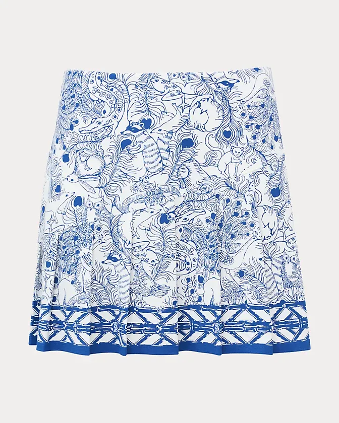 Lilly Pulitzer Caleta Skort UPF 50+ Starlight Navy Crossgrain Zoology