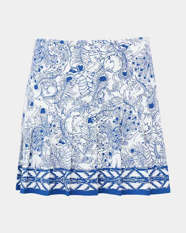 Lilly Pulitzer Caleta Skort UPF 50+ Starlight Navy Crossgrain Zoology