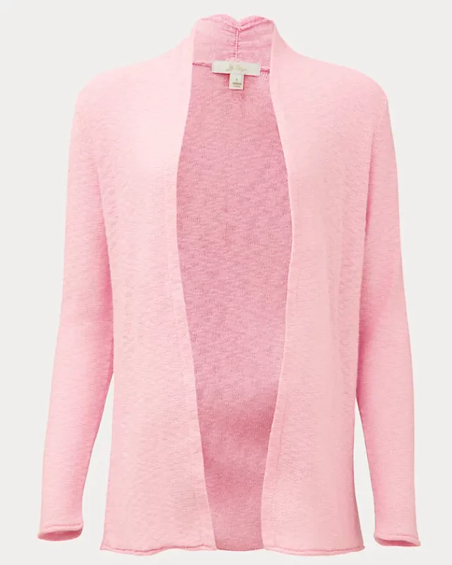 Lilly Pulitzer Faretta Long Length Cardigan Pink Muse