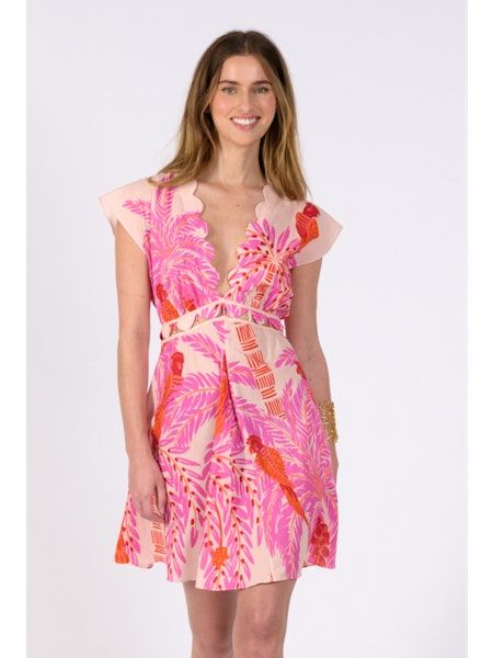 POUPETTE ST BARTH MINI DRESS HAZEL CT PINK PALMROTT