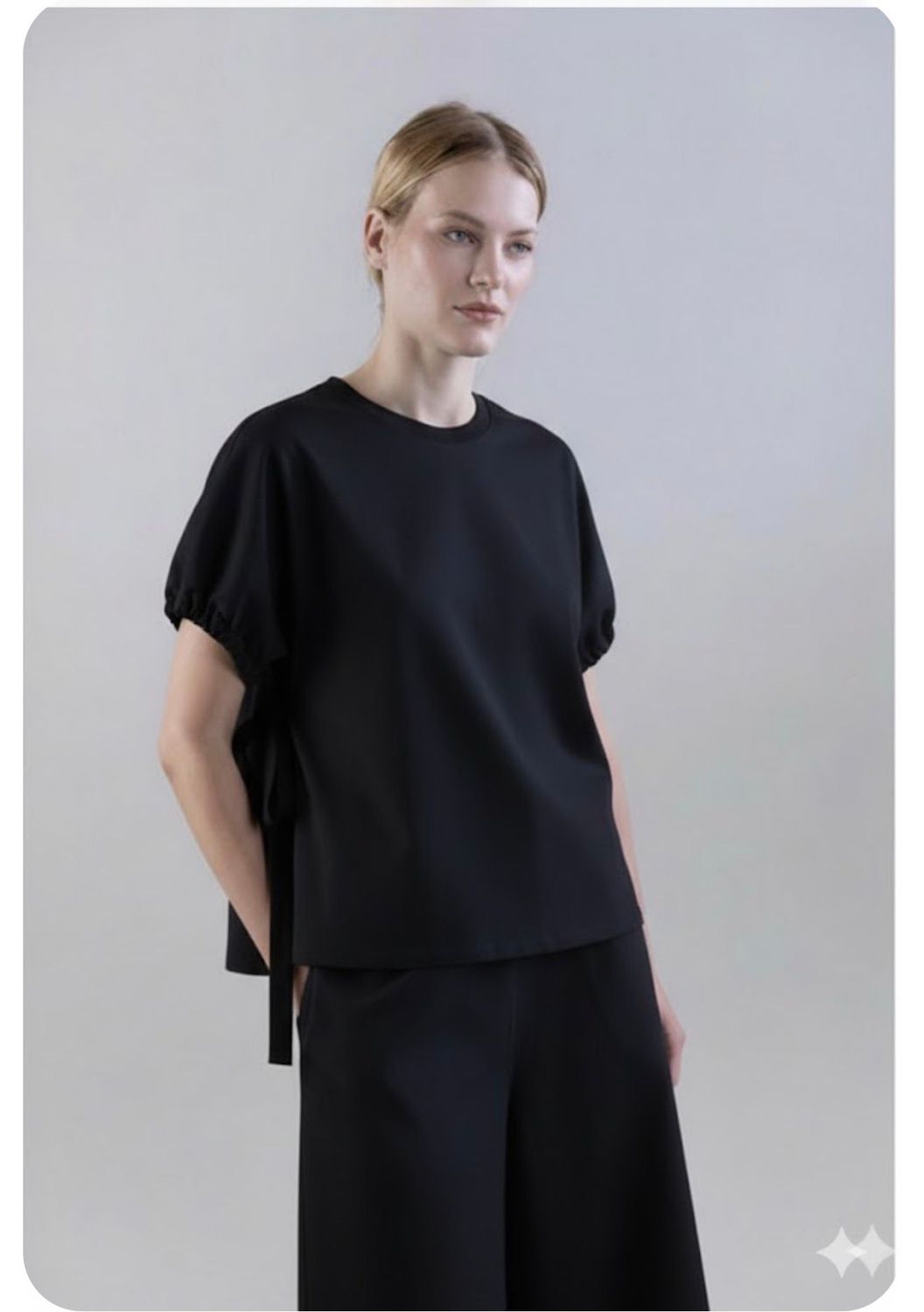Psophia Drawstring Tee Black