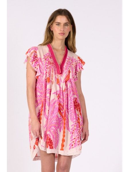POUPETTE ST BARTH MINI DRESS SASHA V PINK PALMROTT