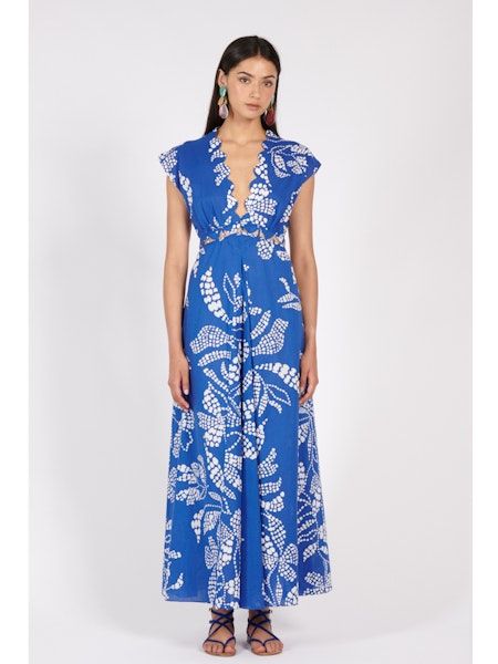 POUPETTE ST BARTH LONG DRESS NOREEN CT BLUE AUSTRAL