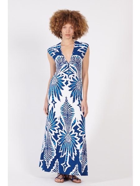 POUPETTE ST BARTH LONG DRESS NOVA VX NAVY CARTAGENA