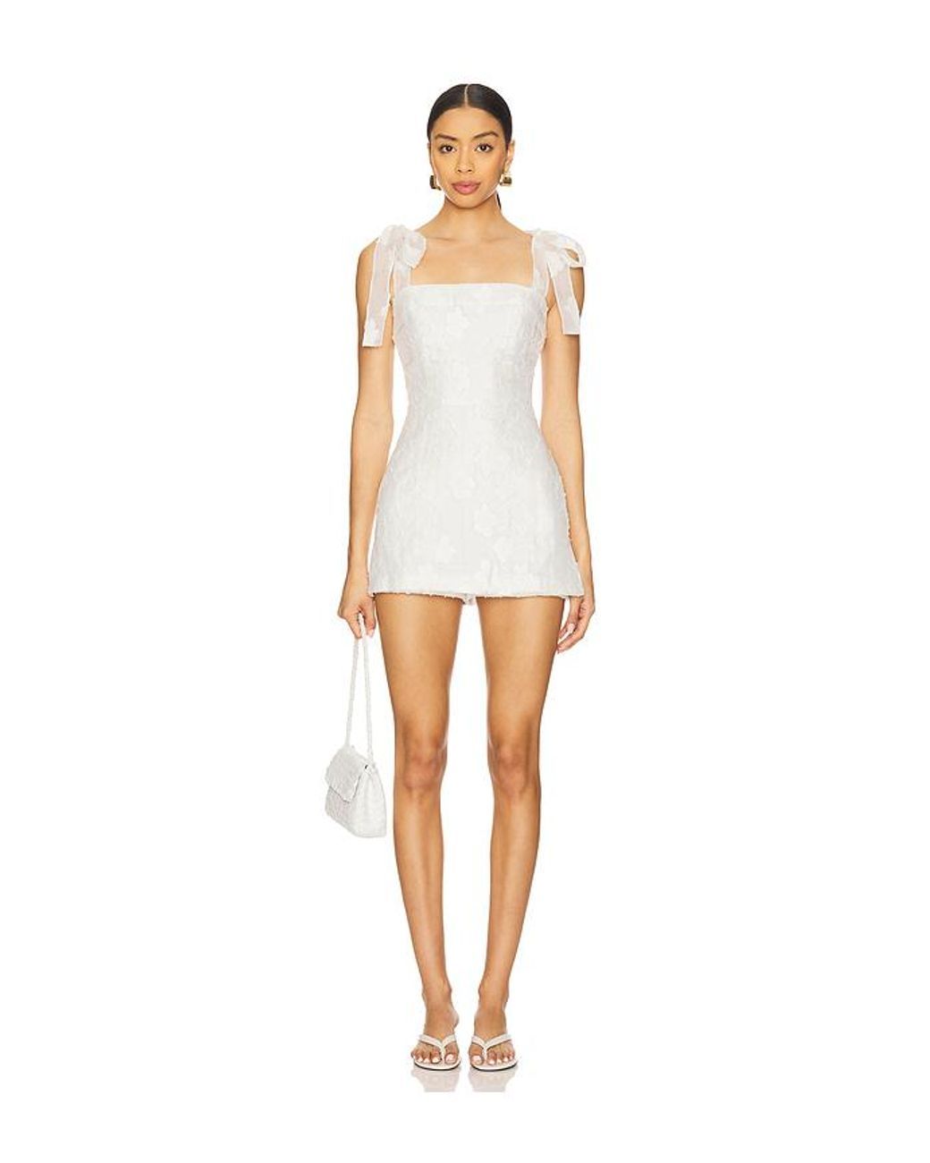 Amanda Uprichard Keenan Skort Romper White