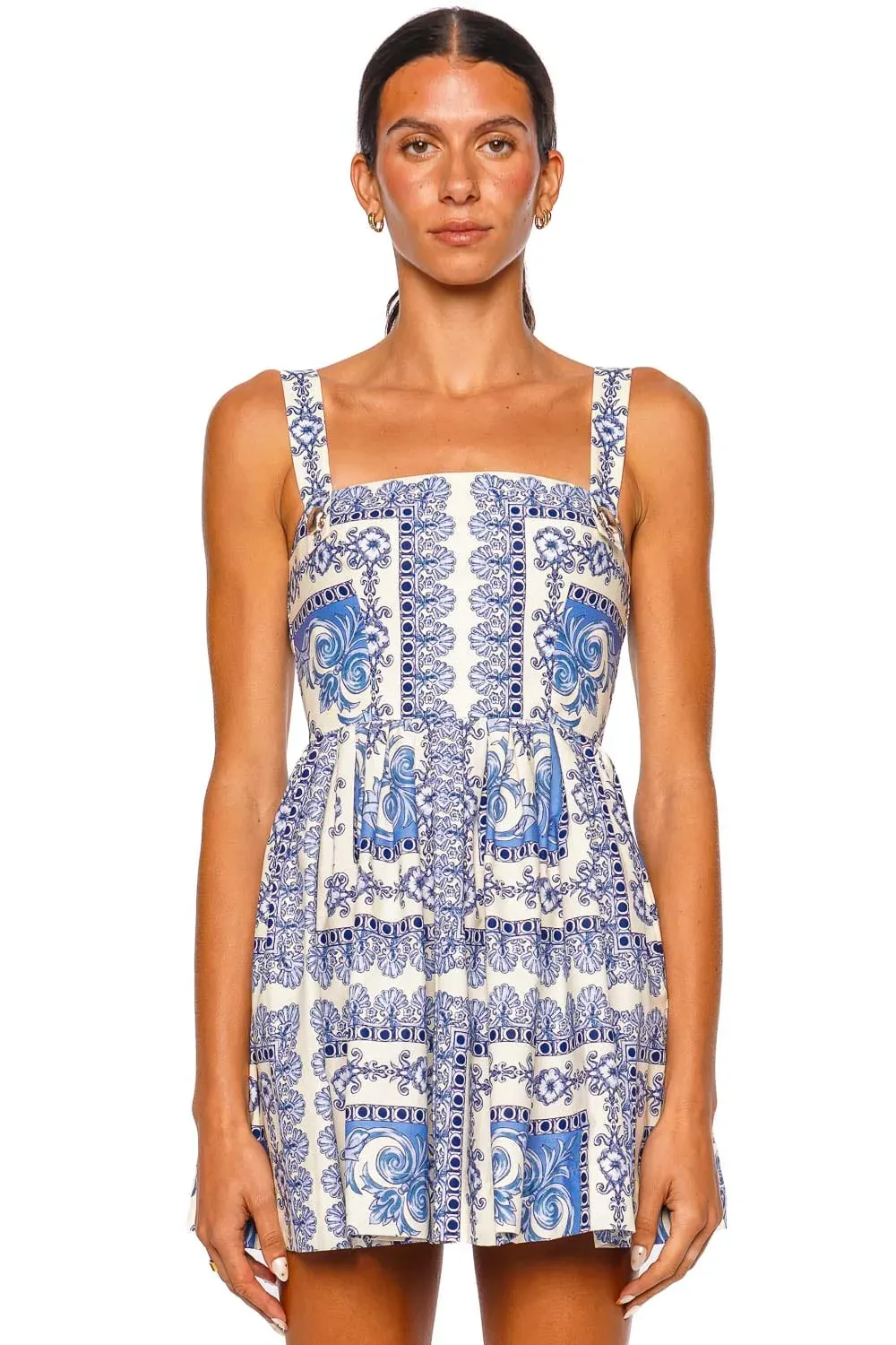Cara Cara Micaela Mini Dress Hudson Scarf Sky